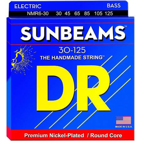 DR Sunbeams Six String Electric Bass Strings - 30 - 125