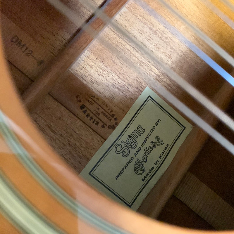 Used Sigma DM12-4 12-String Acoustic Guitar w/ Case 031223