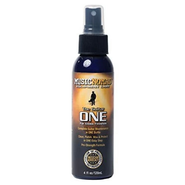 Music Nomad The Guitar ONE All in 1 Cleaner, Polish, and Wax 4 oz. Bottle