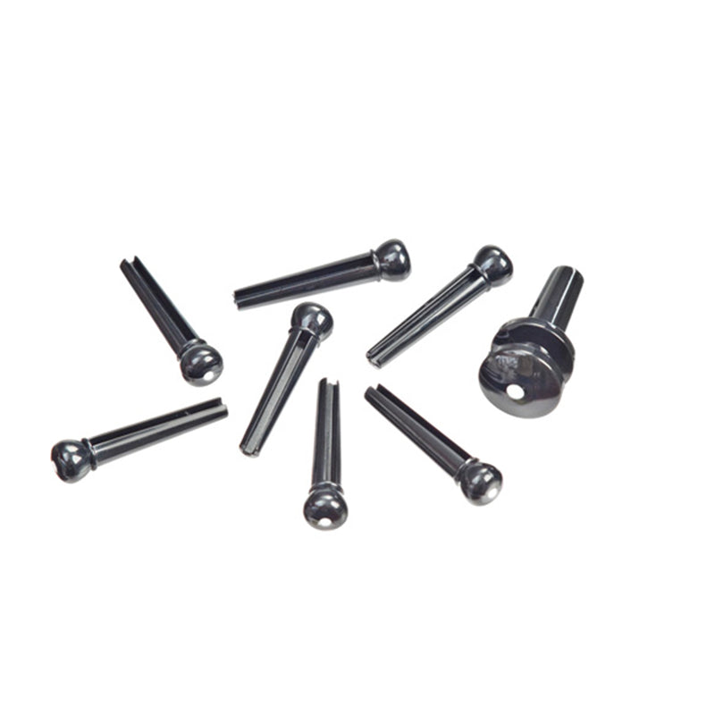D'Addario Molded Plastic Bridge Pins w/ End Pin - Black